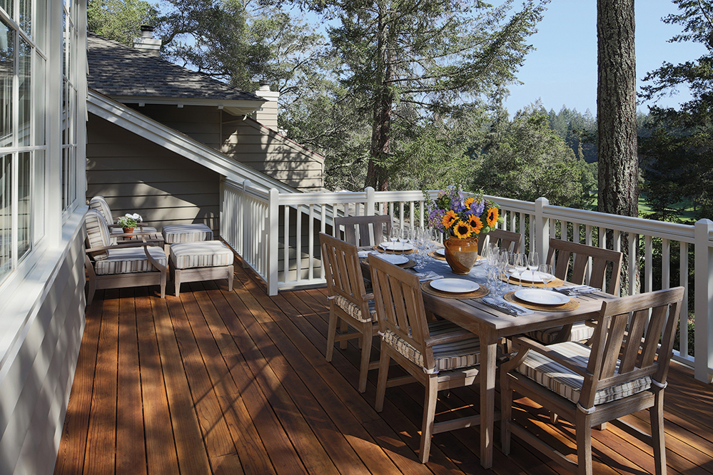 The deck at Meadowood